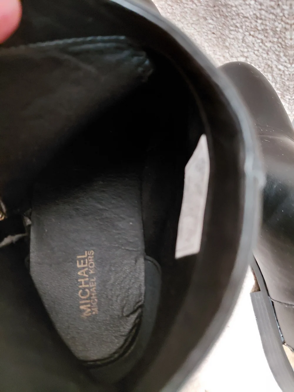 Michael Kors Black Leather Ankle Boot